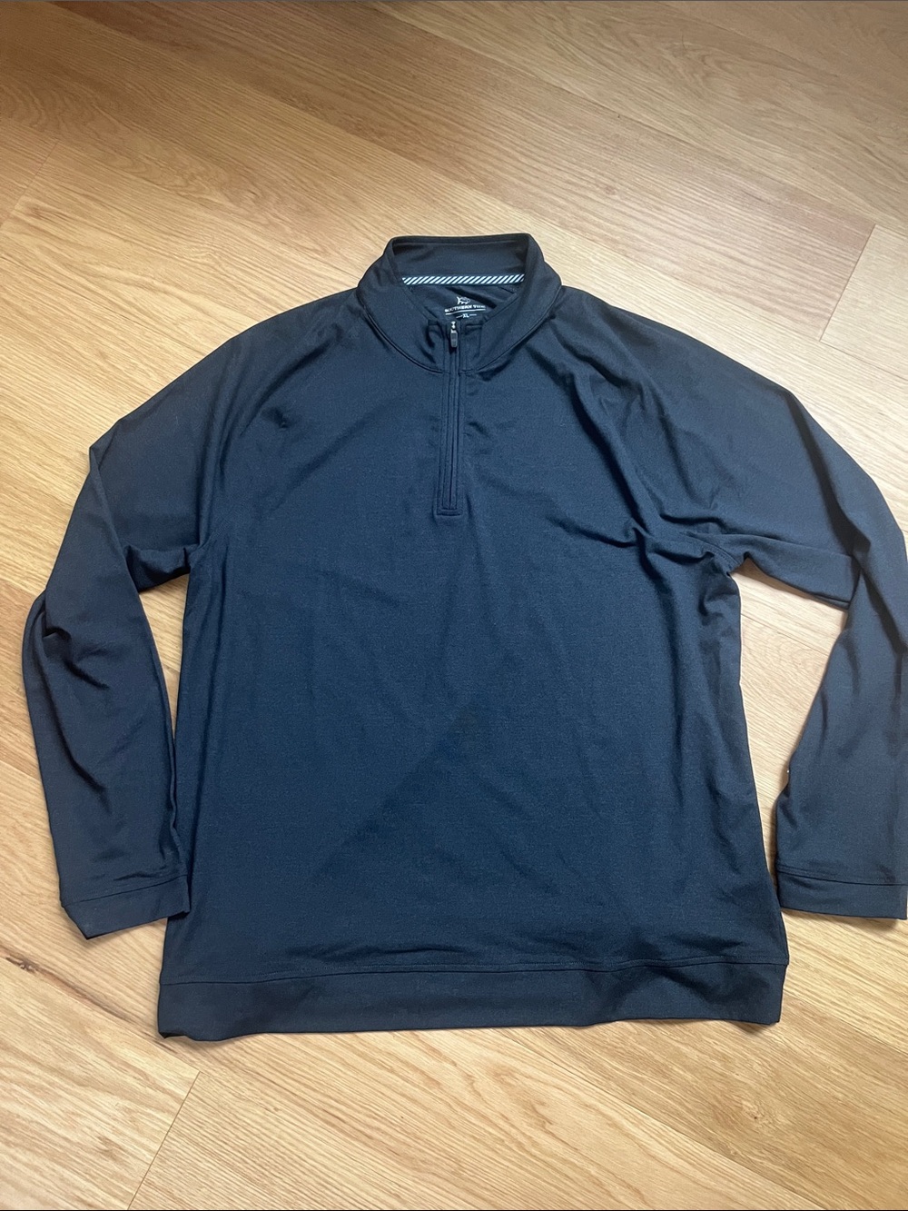 Southern Tide Men's Cruiser Heather Black Quarter-Zip Pullover size XL